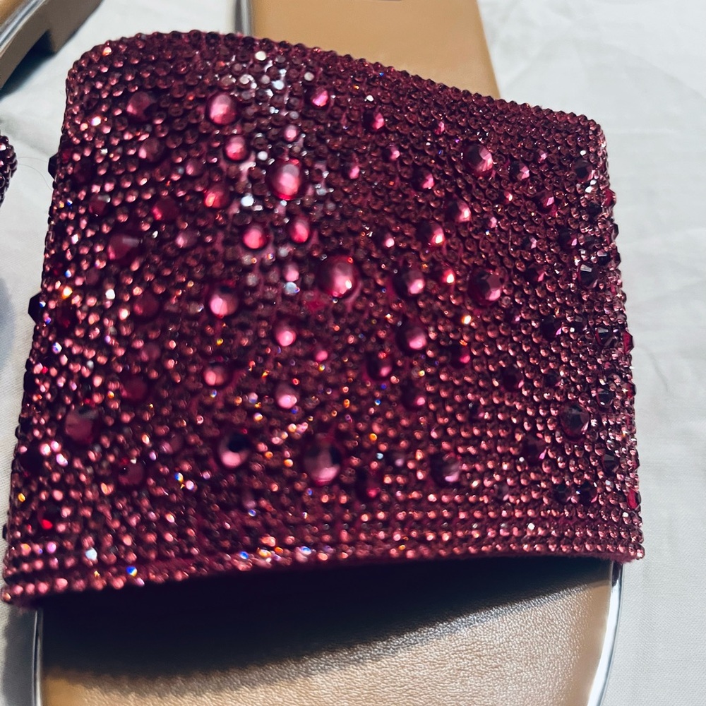 Women's Rhinestone Slide Sandals - pink - Picture 3 of 8